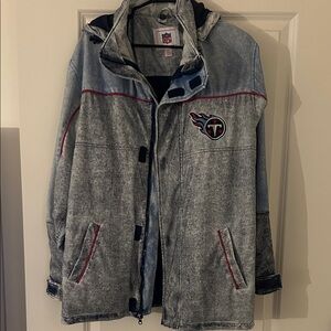Vintage NFL Blue and Gray Bomber Jacket